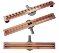 Linear Drainage Rea Neox Slim Pro 700 Brush Copper, Stainless Steel