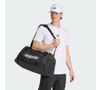 adidas Unisex Essentials Linear Duffel Bag Duffel Bag, Black/Black/White, M