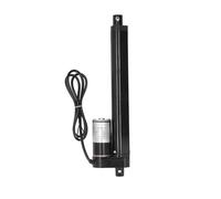 Linear Electric Actuator 1000N Thrust 200mm Stroke IP65 Black Aluminum Alloy Motorized Actuator with Limit Switch 24V for Medical Bed Industrial Lifting System (Actuator with Controller Remote