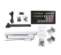 Linear Encoder, 2V Digital Readout Display Ac90-260V & 2 Pieces 0-1000Mm Linear Glass Scale Encoder Grating Ruler for Lathe Milling Machines, Lathe Mill Digital Re,0.001mm Complet