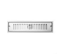 Linear Floor Drain, Stainless Steel Wet Room Linear Shower Floor Drain with Gravity Self-Sealing Core, Channel Gully Waste Trap for Fast Drainage and Hair Interception, Silver(40x10CM)