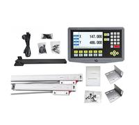 Linear Grid, 2 Axis LCD Digital Readout Display 9 Language and 2 Pieces 50-1000Mm Linear Scale Encoder Grating Ruler,0.005mm Complete Set-1 (0.001mm Complete Set 1)