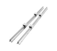 Linear Guide, 2PCS Linear Guide Rails SBR12 SBR16 SBR20 SBR25 800-2200mm & 4PCS UU Bearing Blocks Smooth Motion DIY Mills CNC Parts(SBR20 1800MM)