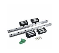 Linear Guide Grade P 2 Pcs HGH20/HGR20 200-2500mm Linear Rails + 4 Pcs HGH20CA/HGW20CC Slides Carriages with Nipple (Color : 2 Rails 4 HGH20CA, Size : 600mm)
