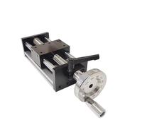 Linear Guide Manual Sliding Table 100-500MM Stroke Ballscrew SFU1204 Handwheel Double Optical Axis CNC Saw 3D Printer XY(200mm)