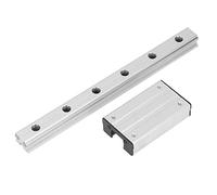 Linear Guide Rail 300mm, Metal Linear Motion Slide Block with External Biaxial Design - Smooth Sliding, Low Friction, Ideal for CNC Table and Drawer Slides