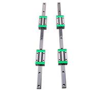 Linear Guide Rail kit 2Pcs HGR20-2200mm Linear Slide Rails with HGH20CA Carriage Bearing Block Linear Guideway Rail High Precision Low Noise CNC Parts for Machine and DIY Craft