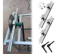 Linear Guide Rails and Bearings, Heavy Duty Low-Friction Rails for Grinding and Milling Machines, Linear Bearing Slide Set with Supported Shaft Rod, 200mm