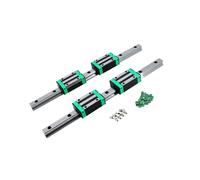 Linear Guides 2 Pcs HGH15 / HGR15 200-1800mm Linear Rails + 4 Pcs HGH15CA / HGW15CC Slides Carriages (Color : 2 Rails 4 HGH15CA, Size : 800mm)