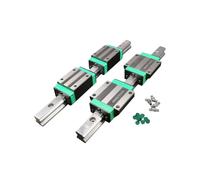Linear guides, linear motion slide guides 2pcs HGR15 Linear Guide Rail + 4pcs HGH15CA Square Slider Blocks(400mm)