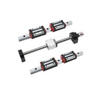 Linear Guides, Linear Sliding Guide Rail and Slide 20mm HGR20 Square Linear Guide Rails with HGH20CA Carriages Slides SFU1605 Ball Screw Kit(500MM)