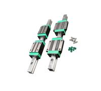 Linear Guides, Linear Sliding Guide Rail and Slide 4pcs HGW15CC Flange Slider Blocks + 2pcs HGR15 Linear Guide Rail(300mm)