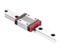 Linear Guides, Linear Sliding Guide Rail and Slide MGN9 9mm Length 100-1000mm Miniature Linear Rail Guide + Black Red MGN9C Slider Block(550mm)