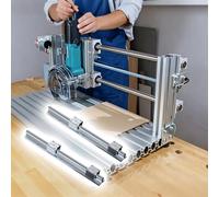 Linear Guideway Rail Kit, High-load Linear Guide Rails with Bearing Kit for Mill Laser Engravers Lathe Sleds, Smooth Square Type Slide Bearing Block(SBR35,Length 2000mm)