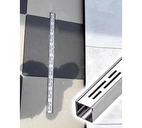 Linear gutter strainers Drain Cover Stainless Steel Slim Gully Drain Kit Outdoor, Narrow Domestic Catch Basin Downspout Trench Drainage, Passable Landscape Farm Garage Grate Channel(1 Pack)