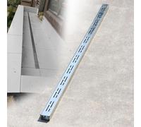 Linear gutter strainers Exterior Drain Channel For Concrete Driveway 4 Inch Landscape Drainage Trench With Metal Grate Caps Slim Water Drainage Solution For Invisible Traffic Rated Floor Dra