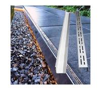 Linear gutter strainers Outdoor Drain Cover Kit - 3.28 Ft Removable Trench Drainage System For Deck, Patio, Yard, Garage, Driveway - Shallow Channel Sewer Gully Diverter (100X10X3Cm)
