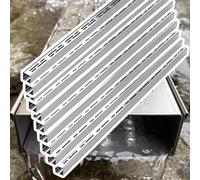 Linear gutter strainers Outdoor Patio Drain Cover Kit 20 Pcs Shallow Channel Drain System For Yard Garden Under Deck Slim Water Drainage Solution 1M Slotted Trench Silver 10 Pcs 3.5 5 7 Cm W