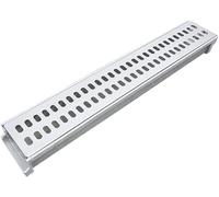Linear gutter strainers Outdoor Trench Drain Cover Plate - Shower & Bathroom Floor Drain, System, French Drain Kit For Patio, Deck, & Walkway Drainage Solutions