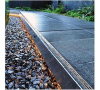 Linear gutter strainers Stainless Steel Trench Drain Kit \U2013 25X3.5X3Cm Right Angle Channel For Kitchen, Bathroom & Garden Drainage Solutions, Ideal For Yard & Driveway Water Management
