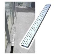 Linear gutter strainers Thin Drainage Channels - Stainless Steel Trench Drainage Kit, 3.5 5 7 10 15 20Cm Wide Drainage Ditch Deflector For Garden/Yard/Sidewalk, Drop-In Garage Floor Drain(10