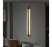 Linear LED Wall Sconce Light, Sconces Brass Lighting Indoor, Lights for Bedroom Living Room Restaurant Hallway, Stairway Mount Lamp
