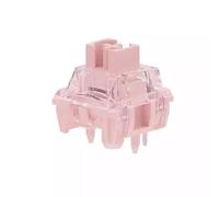 Linear Mechanical Keyboard Switches - 43gf Actuation Force, 3.6mm Total Travel, Smooth Typing, 5-Pin, Pre-Lubed, Gold Contacts - Pink Transparent Housing(110PCS)