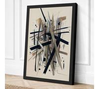 Linear Momentum Abstract Canvas Wall Art Print 24x16 Inch