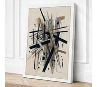 Linear Momentum Abstract Canvas Wall Art Print 30x20 Inch