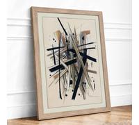 Linear Momentum Abstract Framed Wall Art Print A3 (42×29.7cm) Oak, Wall Decor for Living Room, Bedroom, Office & Home, Ready to Hang, Art Gift