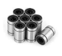 Linear Motion Ball Bearing,8Pcs LM6UU 6mm Linear Slide Bearings,Double Sealed Low Noise Linear Motion Bearing Bushing for 3D Printer CNC Parts