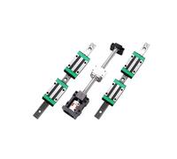 Linear Motion Ball Screw Machine Parts 1Pc Ball Screw Set SFU1204 +2Pc HGR15 Linear Guide+HGH15CA+HM10-57 L300-1000mm(600mm)
