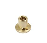 Linear Motion Ball Screw Machine Parts 1pc T10-T40 Brass Lead Screw Flange Nut Trapezoid Support Right Thread(T20 Pitch 4mm)
