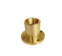 Linear Motion Ball Screw Machine Parts 1pcs T Trapezoidal Screw All Copper Round Flange Nut T10 12 14 16 18 20 22 24 25 28 30 32 36 40 Anti-tooth(T24X4)