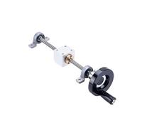 Linear Motion Ball Screw Machine Parts 1Set 200mm-600mm CNC T8 Lead Screw 8mm+Brass Copper Nut+KP08 Bearing Bracket+handwheel+Housing(400mm)