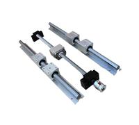 Linear Motion Ball Screw Machine Parts 1set SFU1605 Ballscrew Set +2PC SBR16 250-1400MM+4PC SBR16UU Slide Blocks For Part(350mm)