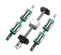 Linear Motion Ball Screw Machine Parts 2pcs HGR25 +4pcs HGH25CA Slider Blocks+1 Set SFU2505 C7 Ball Screw With Nut L550-1000mm For Engraving Machine(850mm)