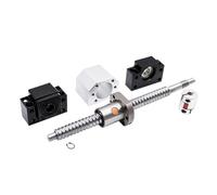 Linear Motion Ball Screw Machine Parts 2pcs HGR25 +4pcs HGW25CC Slider +1 Set SFU2505 C7 Ball Screw With Nut L1050-1400mm For Engraving Machine(1400mm)