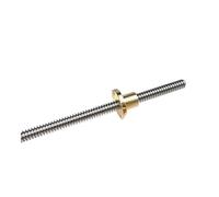 Linear Motion Ball Screw Machine Parts 2PCS T25 Trapezoidal Rod Lead Screw Thread 25mm 5mm With Brass Nut L = 150mm-1000mm(200mm)