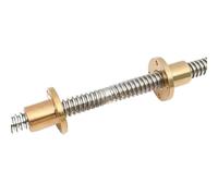 Linear Motion Ball Screw Machine Parts 304 Stainless Steel T16 Screw Right-left Lead 4mm With Nut For 3D Printer Part(500mm)