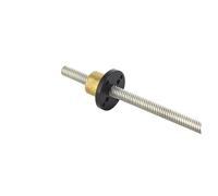 Linear Motion Ball Screw Machine Parts 304 Stainless Steel T8 Screw Length 400mm Lead 1mm-20mm Trapezoidal Spindle With Brass Nut(Pitch 2mm lead 14mm)