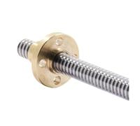 Linear Motion Ball Screw Machine Parts 304 Stainless Steel Trapezoidal Rod T8 Lead Screw With Brass Nut For 3D Printer Linear Guides Stepper Motor(200mm)