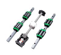 Linear Motion Ball Screw Machine Parts 4pcs HGW25CC Linear Slide + HGR25 Guide Assembly L300-1000mm + Ball Screw SFU2510 HM20-86(850mm)