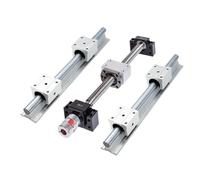Linear Motion Ball Screw Machine Parts Ball Screw Kit 2pcs SBR16 Linear Guides With 4pcs SBR16UU Slider Blocks+1 Kit SFU1610 550-1000mm(200mm)