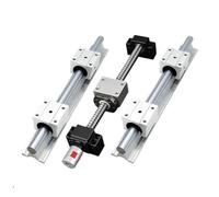 Linear Motion Ball Screw Machine Parts C7 Ball Screw SFU2005 300-1000mm +2pcs SBR20 Linear Guide 4pcs SBR20UU Sliders Part 3D Router(600mm)