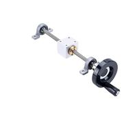 Linear Motion Ball Screw Machine Parts Handwheel Lead Guide Rail Screw T10 10mm 200mm-600mm + Vertical Bracket Simple Slide(600mm)
