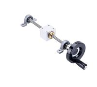 Linear Motion Ball Screw Machine Parts Handwheel Lead Guide Rail Screw T12 12mm 100mm-600mm + Vertical Bracket Simple Slide(600mm)