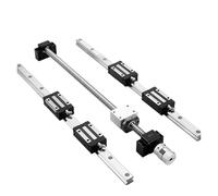 Linear Motion Ball Screw Machine Parts HGR15 Square Linear Guides Rail 2set + Block HGW15CC+SFU1605 Ball Screw Lead 5mm+ BKBF12 CNC Actuator(700mm)