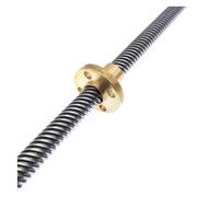 Linear Motion Ball Screw Machine Parts Lead Screw T8 400mm Linear Guide 3D Printers Parts Helical Trapezoidal With Nut(Helical pitch 2mm)