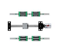 Linear Motion Ball Screw Machine Parts Linear Rails HGR15 Square Guide With HGH15CA Carriages Slides With SFU1204 Ball Screw Kit(450MM)